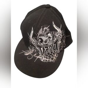 Vintage Y2K tap out skull design black hat size Large / X-large